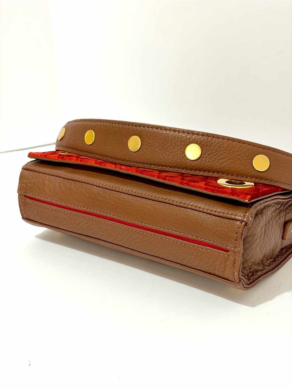 Hammitt Montana Small Clutch In Monarch Velvet With Antique Gold Hardware NWT - Picture 11 of 16